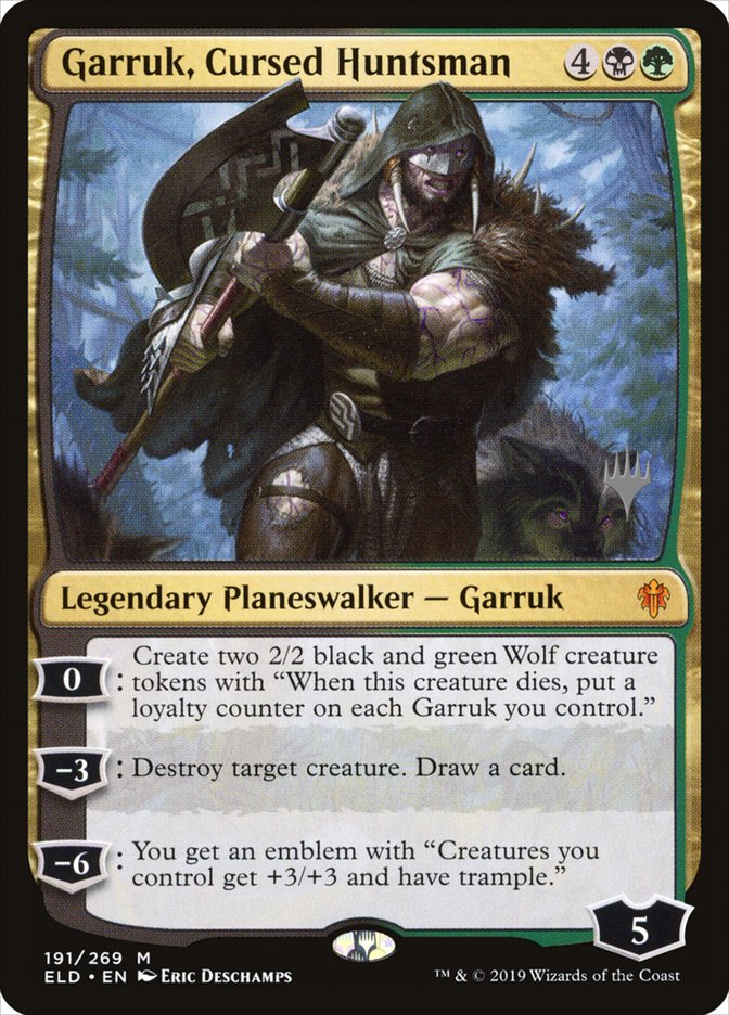 Garruk, Cursed Huntsman (Promo Pack) [Throne of Eldraine Promos] | Game Grid - Logan