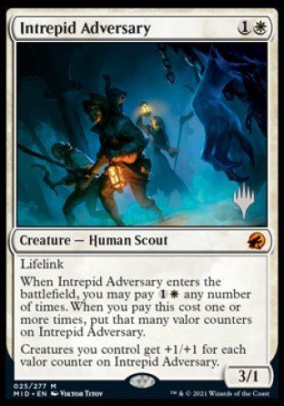 Intrepid Adversary (Promo Pack) [Innistrad: Midnight Hunt Promos] | Game Grid - Logan