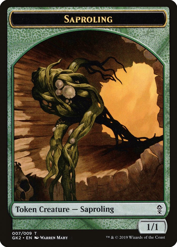 Saproling // Wurm Double-Sided Token [Ravnica Allegiance Guild Kit Tokens] | Game Grid - Logan