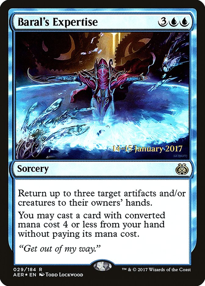 Baral's Expertise [Aether Revolt Prerelease Promos] | Game Grid - Logan