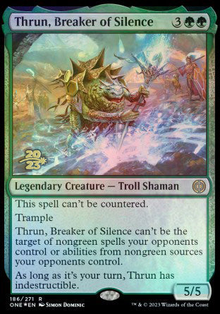 Thrun, Breaker of Silence [Phyrexia: All Will Be One Prerelease Promos] | Game Grid - Logan