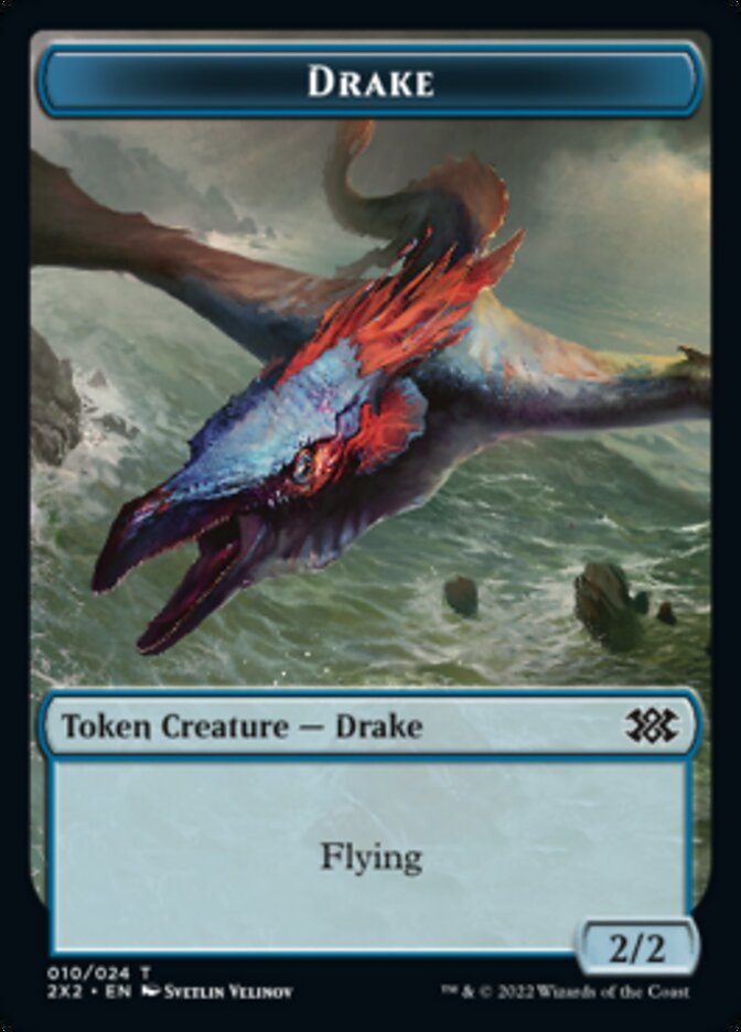 Drake // Aven Initiate Double-Sided Token [Double Masters 2022 Tokens] | Game Grid - Logan