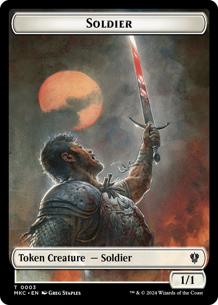 Construct // Soldier Double-Sided Token [Murders at Karlov Manor Commander Tokens] | Game Grid - Logan