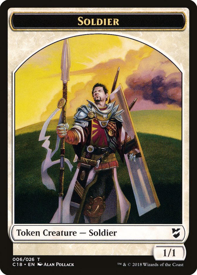 Mask // Soldier Double-Sided Token [Commander 2018 Tokens] | Game Grid - Logan