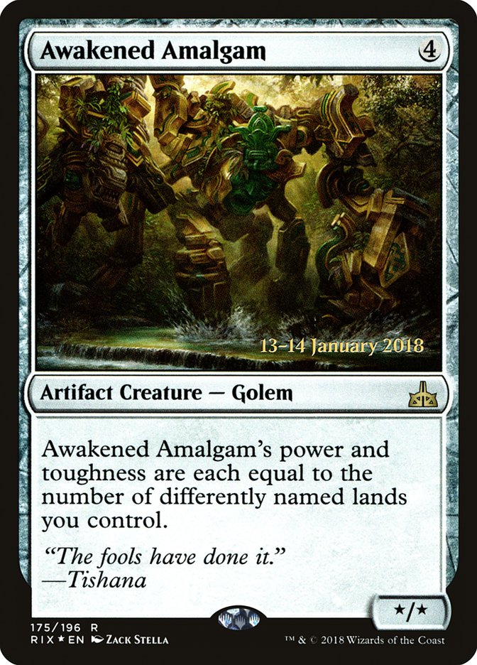 Awakened Amalgam [Rivals of Ixalan Prerelease Promos] | Game Grid - Logan
