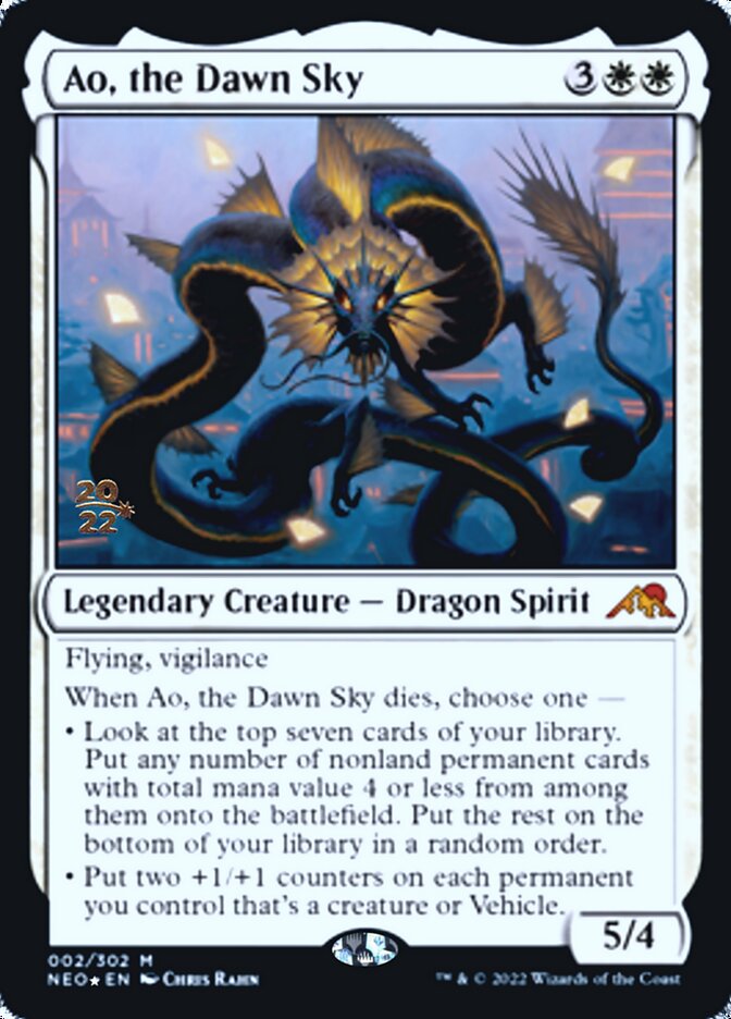 Ao, the Dawn Sky [Kamigawa: Neon Dynasty Prerelease Promos] | Game Grid - Logan