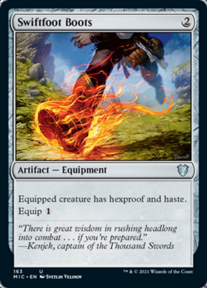 Swiftfoot Boots [Innistrad: Midnight Hunt Commander] | Game Grid - Logan