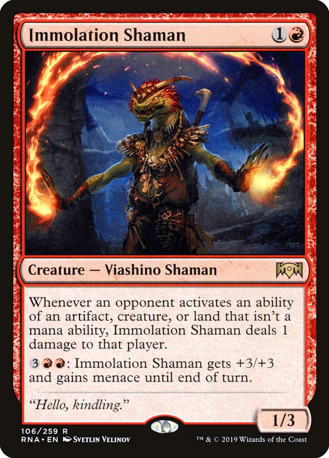 Immolation Shaman [Ravnica Allegiance] | Game Grid - Logan