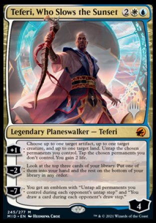 Teferi, Who Slows the Sunset (Promo Pack) [Innistrad: Midnight Hunt Promos] | Game Grid - Logan