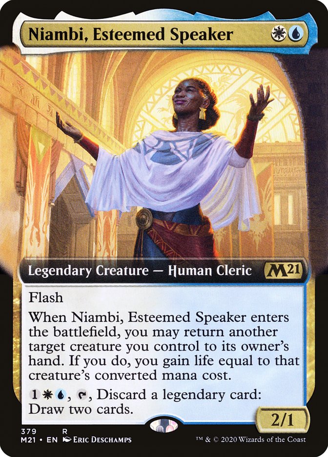 Niambi, Esteemed Speaker (Extended Art) [Core Set 2021] | Game Grid - Logan