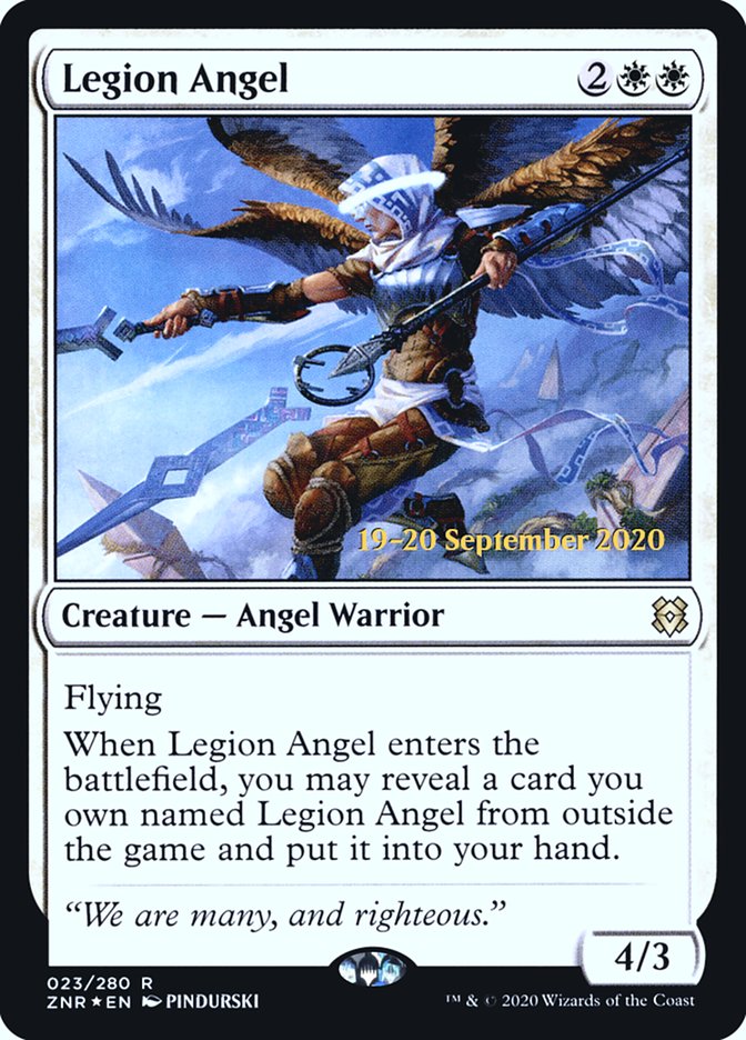 Legion Angel [Zendikar Rising Prerelease Promos] | Game Grid - Logan
