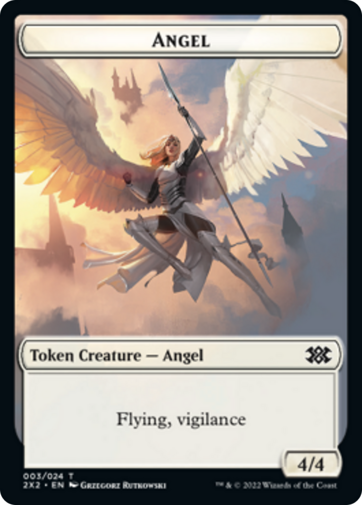 Saproling // Angel Double-Sided Token [Double Masters 2022 Tokens] | Game Grid - Logan