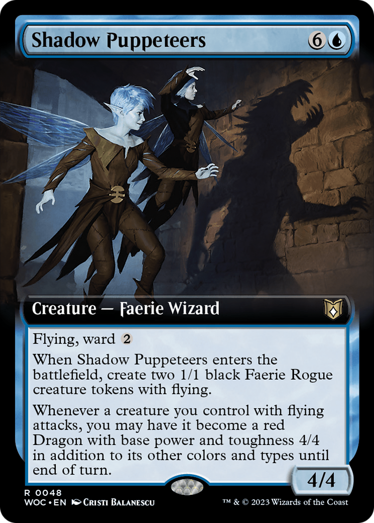 Shadow Puppeteers (Extended Art) [Wilds of Eldraine Commander] | Game Grid - Logan