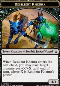 Resilient Khenra // Cat Double-Sided Token [Hour of Devastation Tokens] | Game Grid - Logan