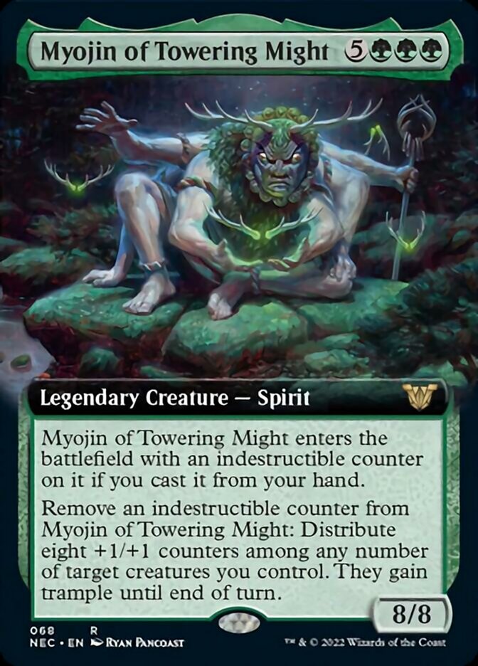Myojin of Towering Might (Extended Art) [Kamigawa: Neon Dynasty Commander] | Game Grid - Logan