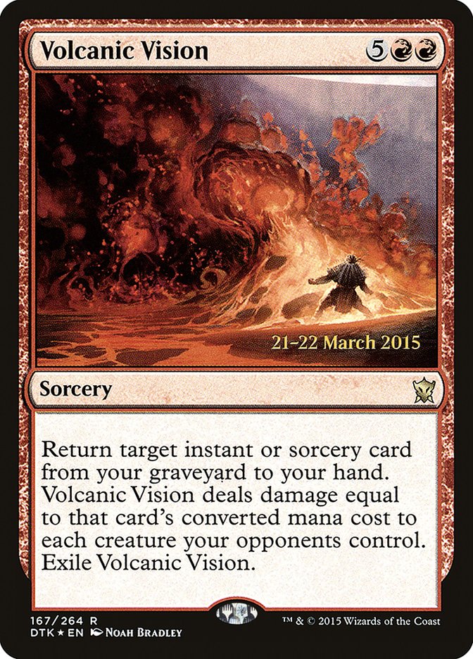 Volcanic Vision [Dragons of Tarkir Prerelease Promos] | Game Grid - Logan