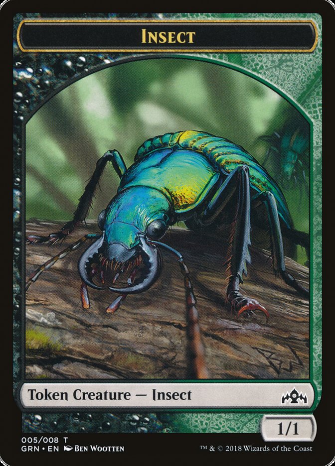 Saproling // Insect Double-Sided Token [Guilds of Ravnica Guild Kit Tokens] | Game Grid - Logan