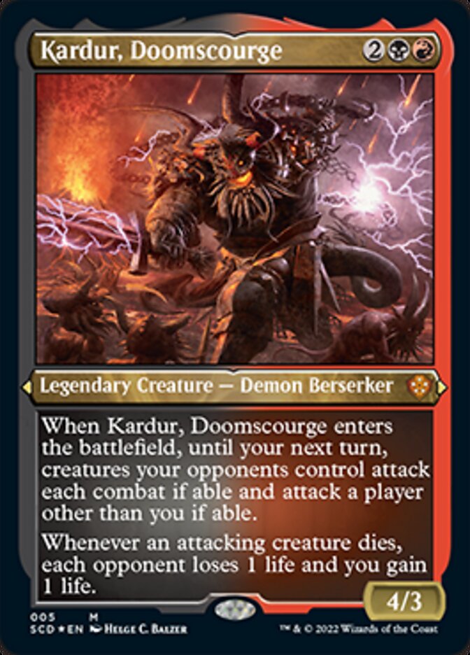 Kardur, Doomscourge (Foil Etched) [Starter Commander Decks] | Game Grid - Logan