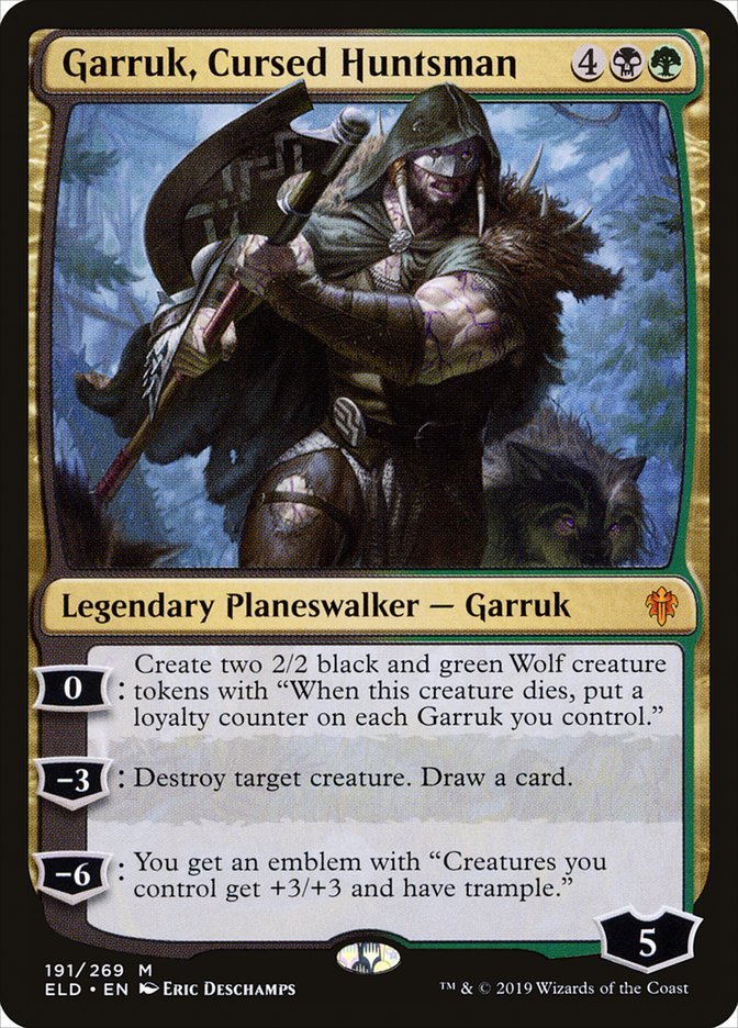Garruk, Cursed Huntsman [Throne of Eldraine] | Game Grid - Logan