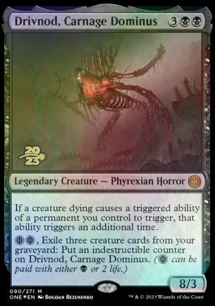 Drivnod, Carnage Dominus [Phyrexia: All Will Be One Prerelease Promos] | Game Grid - Logan