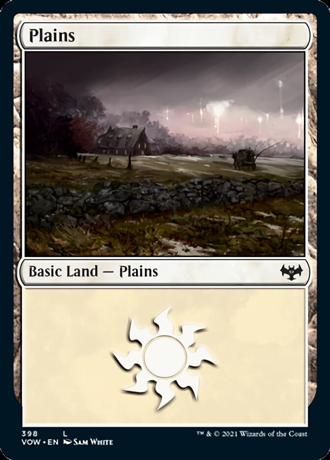 Plains (398) [Innistrad: Crimson Vow] | Game Grid - Logan