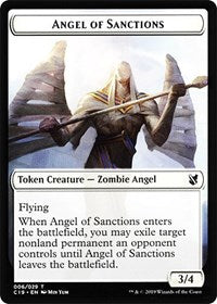 Angel of Sanctions // Horror Double-Sided Token [Commander 2019 Tokens] | Game Grid - Logan