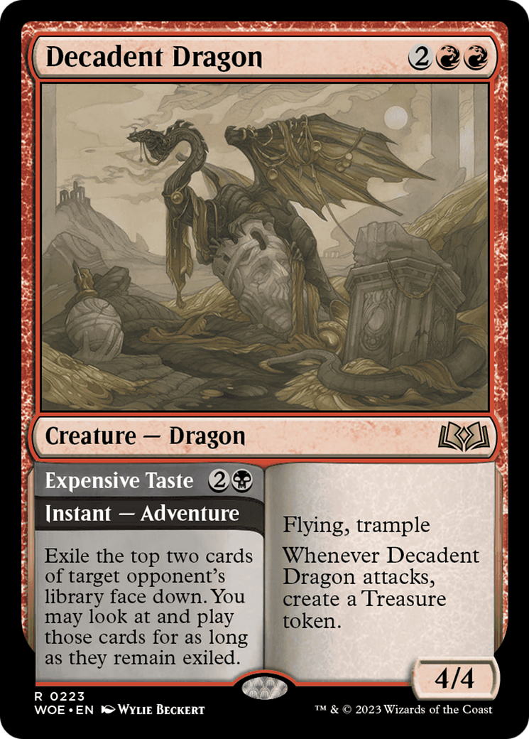 Decadent Dragon // Expensive Taste [Wilds of Eldraine] | Game Grid - Logan