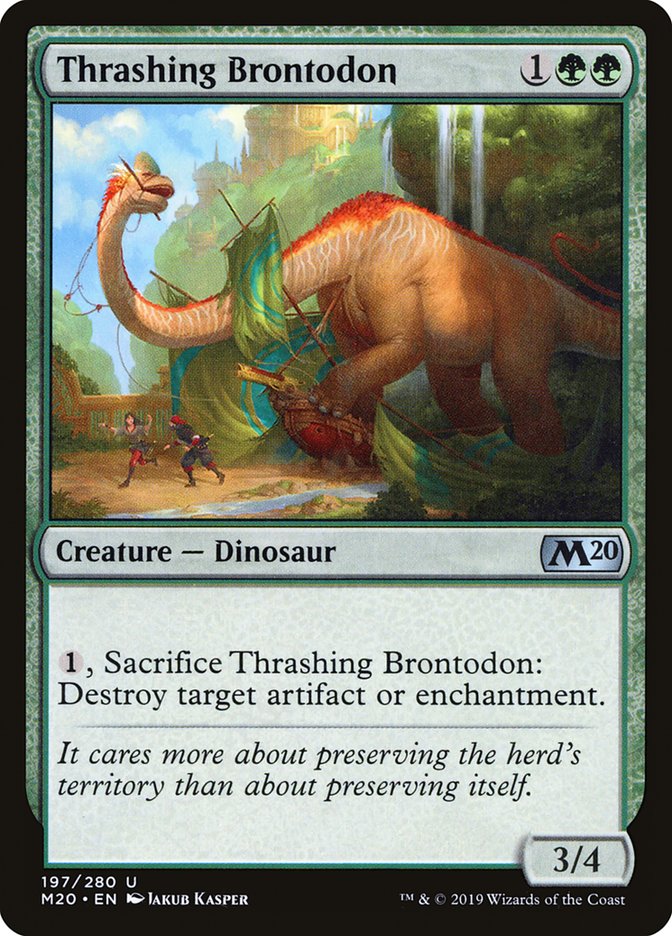 Thrashing Brontodon [Core Set 2020] | Game Grid - Logan