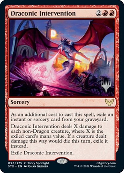 Draconic Intervention (Promo Pack) [Strixhaven: School of Mages Promos] | Game Grid - Logan