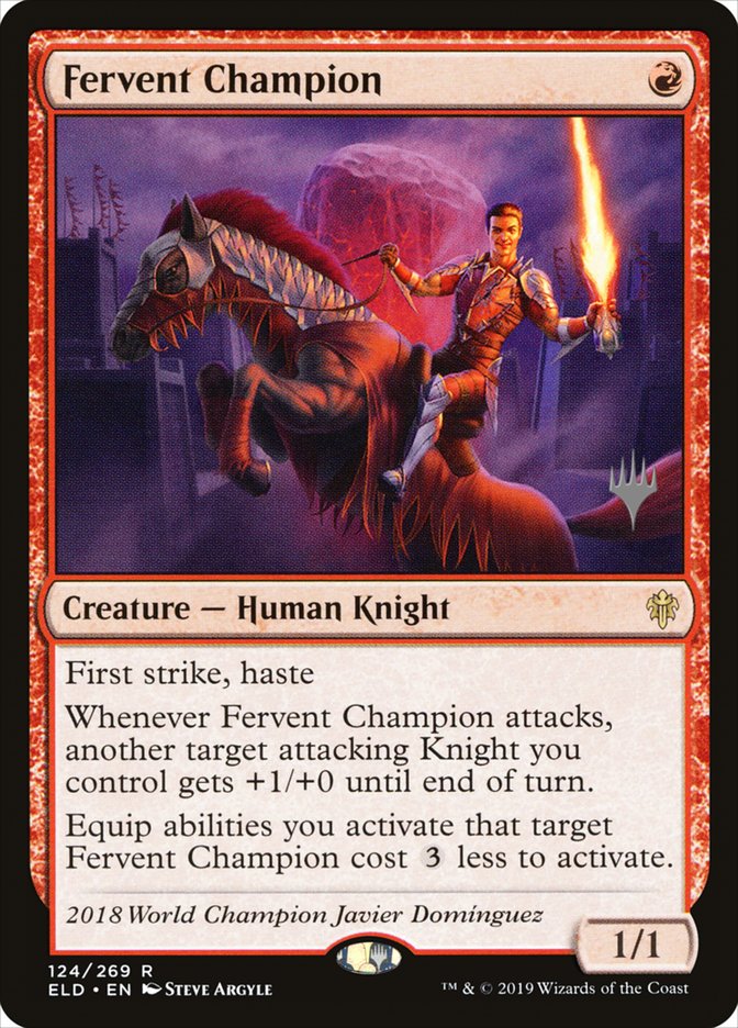 Fervent Champion (Promo Pack) [Throne of Eldraine Promos] | Game Grid - Logan