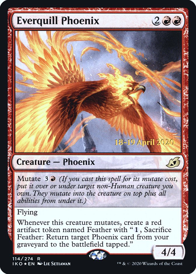 Everquill Phoenix [Ikoria: Lair of Behemoths Prerelease Promos] | Game Grid - Logan