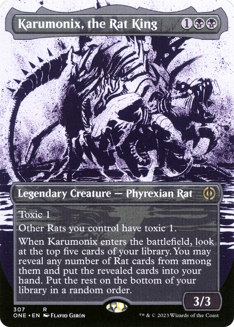 Karumonix, the Rat King (Borderless Ichor) [Phyrexia: All Will Be One] | Game Grid - Logan