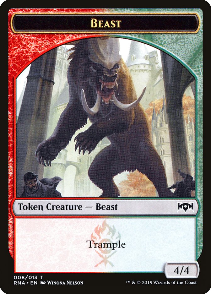 Beast Token [Ravnica Allegiance Tokens] | Game Grid - Logan