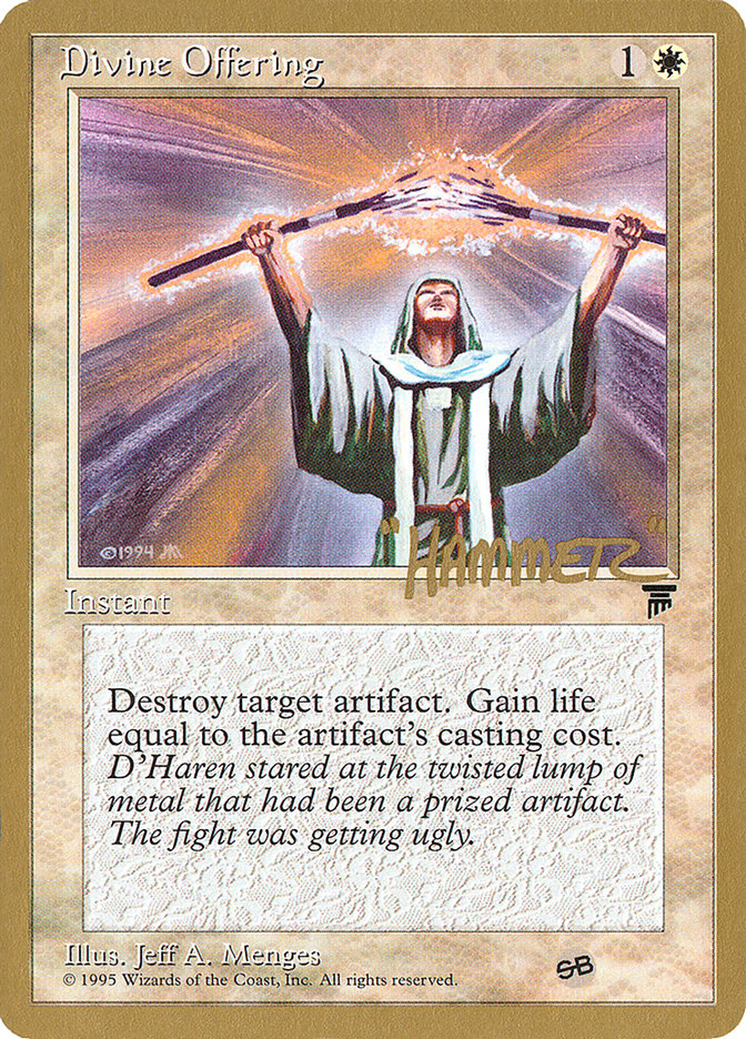 Divine Offering (Shawn "Hammer" Regnier) (SB) [Pro Tour Collector Set] | Game Grid - Logan