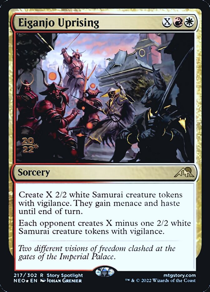 Eiganjo Uprising [Kamigawa: Neon Dynasty Prerelease Promos] | Game Grid - Logan