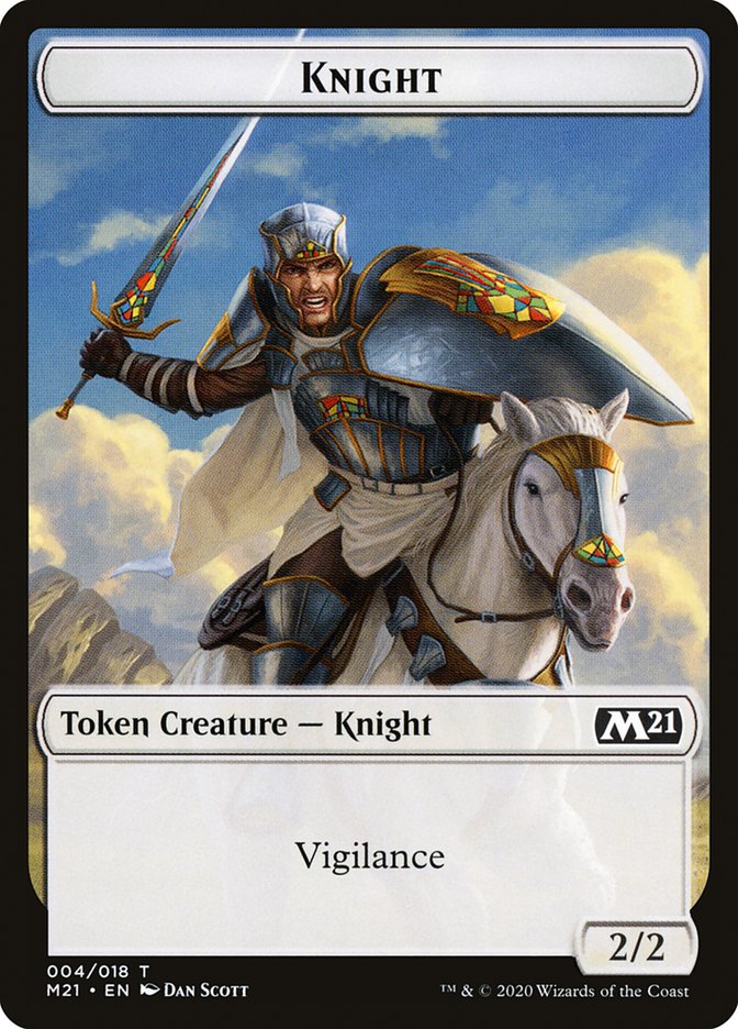 Beast // Knight Double-Sided Token [Core Set 2021 Tokens] | Game Grid - Logan