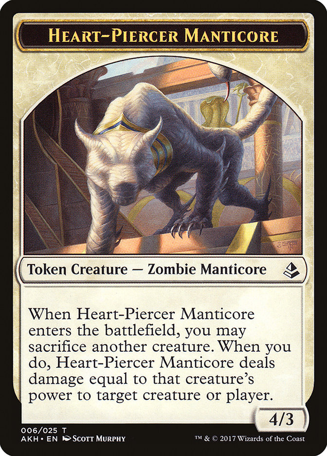 Heart-Piercer Manticore Token [Amonkhet Tokens] | Game Grid - Logan