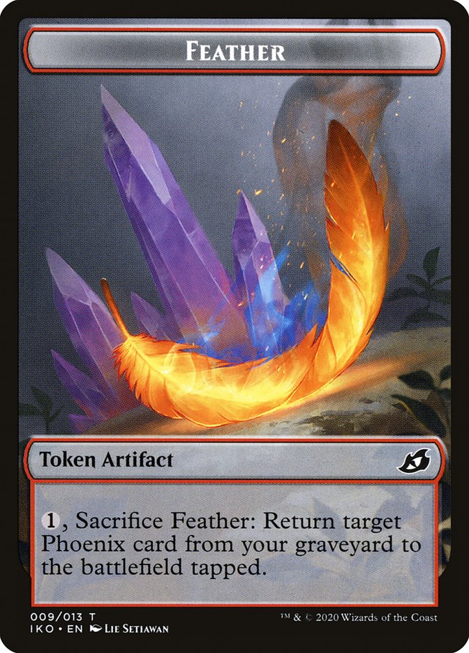 Feather Token [Ikoria: Lair of Behemoths Tokens] | Game Grid - Logan