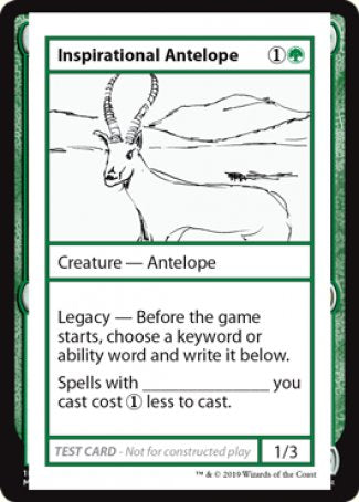 Inspirational Antelope (2021 Edition) [Mystery Booster Playtest Cards] | Game Grid - Logan