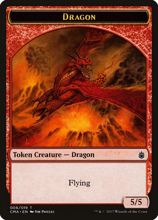Dragon Token [Commander Anthology Tokens] | Game Grid - Logan