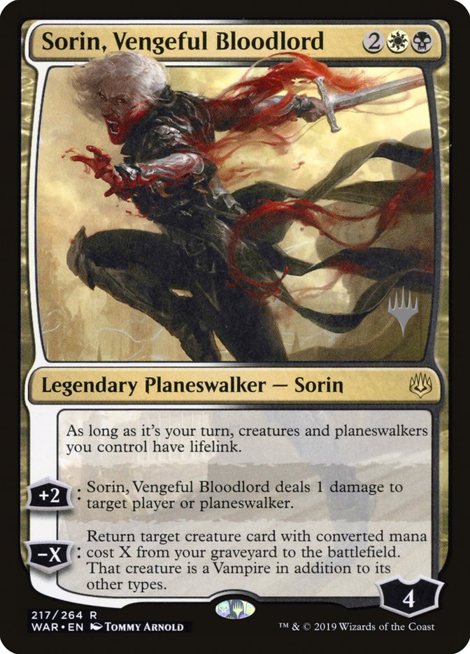 Sorin, Vengeful Bloodlord (Promo Pack) [War of the Spark Promos] | Game Grid - Logan