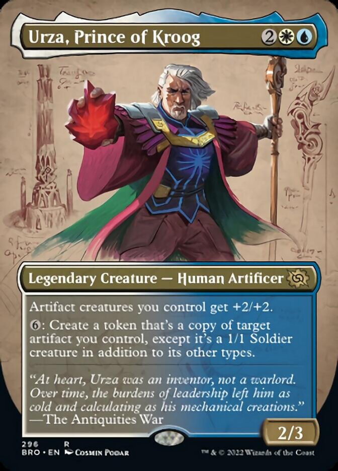 Urza, Prince of Kroog (Borderless Alternate Art) [The Brothers' War] | Game Grid - Logan