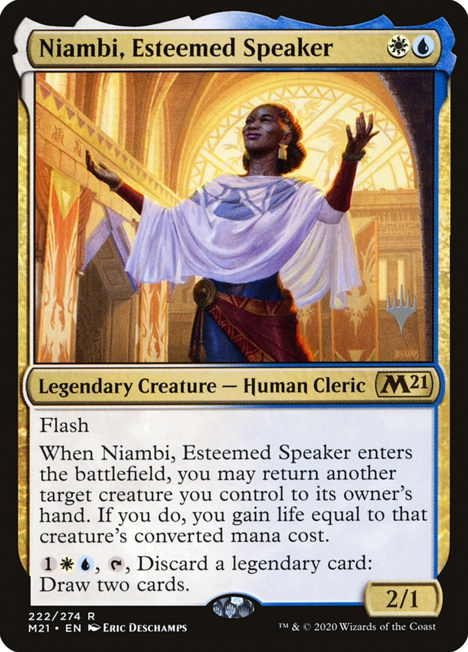 Niambi, Esteemed Speaker (Promo Pack) [Core Set 2021 Promos] | Game Grid - Logan