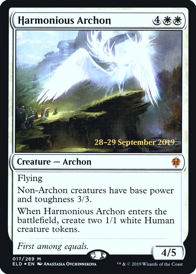 Harmonious Archon [Throne of Eldraine Prerelease Promos] | Game Grid - Logan