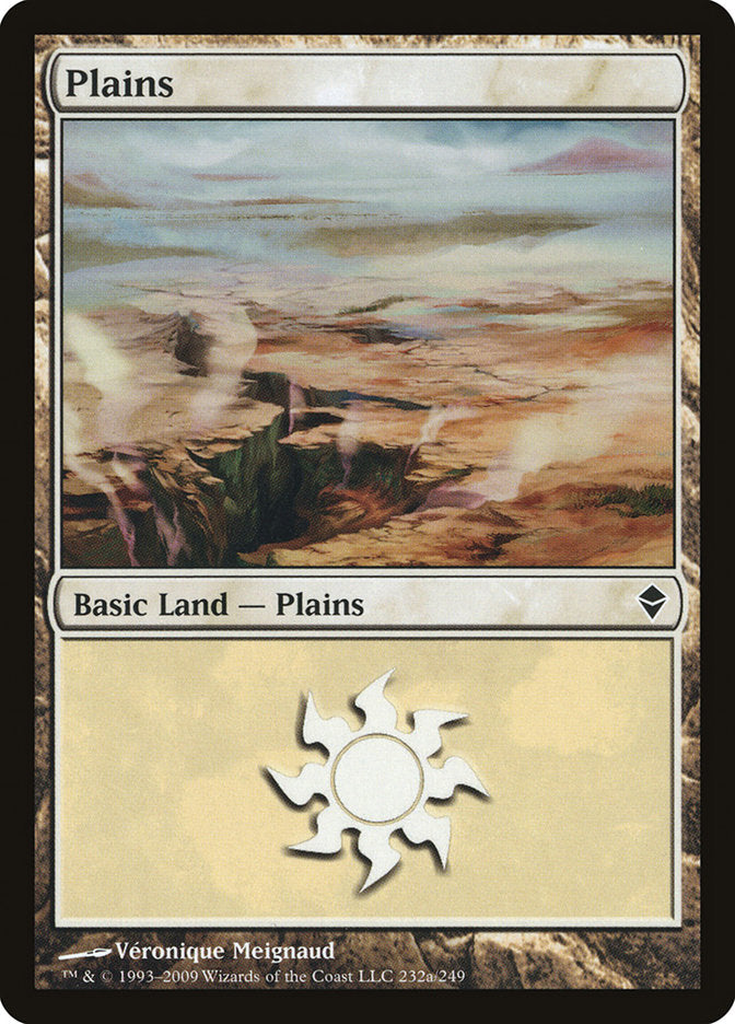 Plains (232a) [Zendikar] | Game Grid - Logan