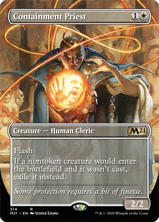 Containment Priest (Borderless Alternate Art) [Core Set 2021] | Game Grid - Logan
