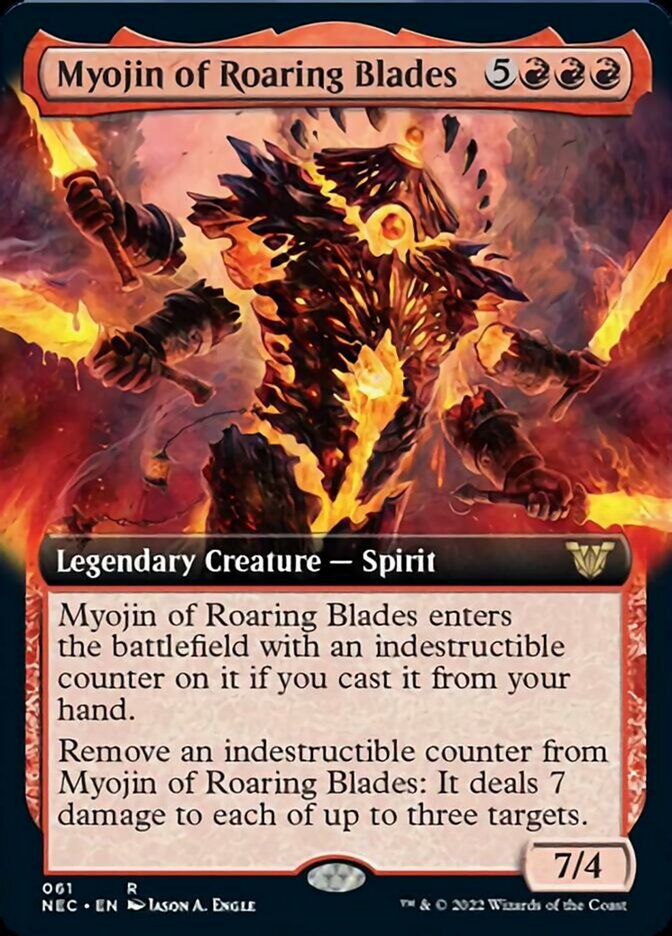 Myojin of Roaring Blades (Extended Art) [Kamigawa: Neon Dynasty Commander] | Game Grid - Logan