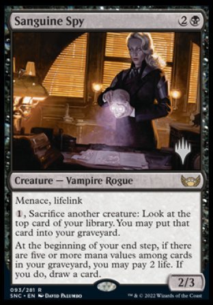 Sanguine Spy (Promo Pack) [Streets of New Capenna Promos] | Game Grid - Logan