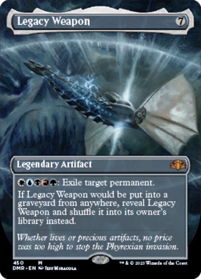 Legacy Weapon (Borderless Alternate Art) [Dominaria Remastered] | Game Grid - Logan