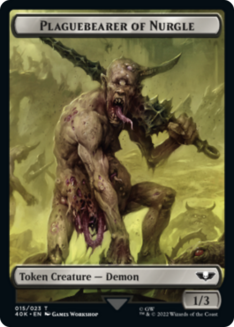 Spawn // Plaguebearer of Nurgle Double-Sided Token [Warhammer 40,000 Tokens] | Game Grid - Logan